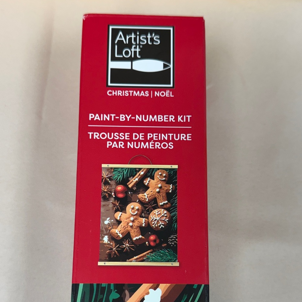 Artist's Loft Gingerbread Cookie Christmas Paint-By-Number Kit - diy holiday art